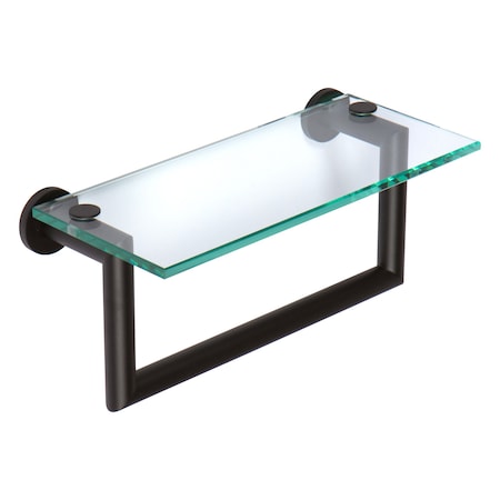 Ginger 12" Shelf With Towel Bar in Matte Black 4619T-12/MB